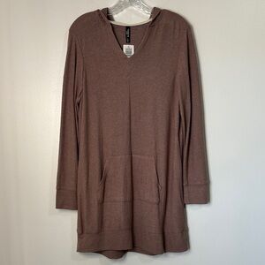 Torrid Sleep Taupe Mauve Hooded Tunic Size L